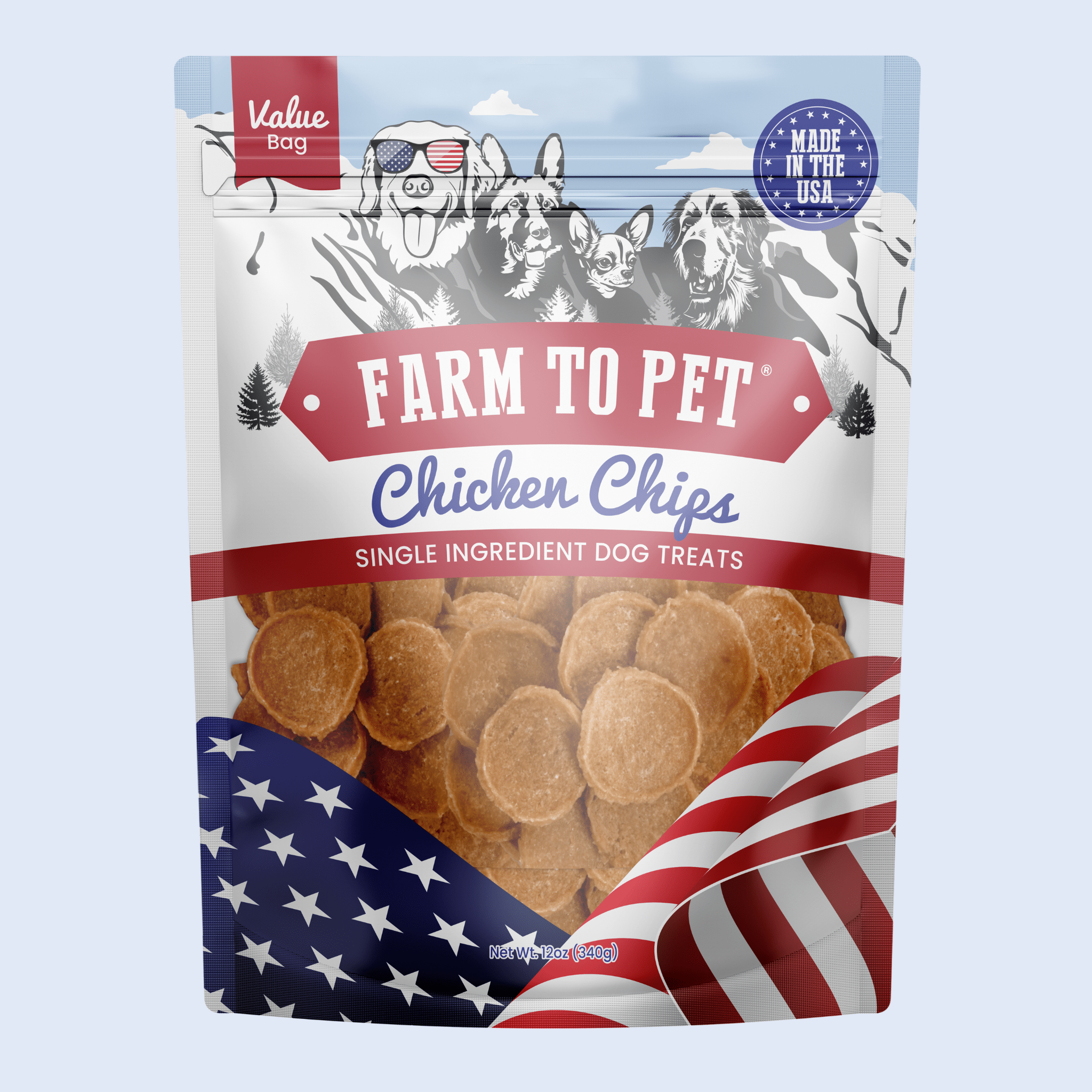 Americana Chicken Chips for Dogs | Celebrate with USA-made Dog Treats